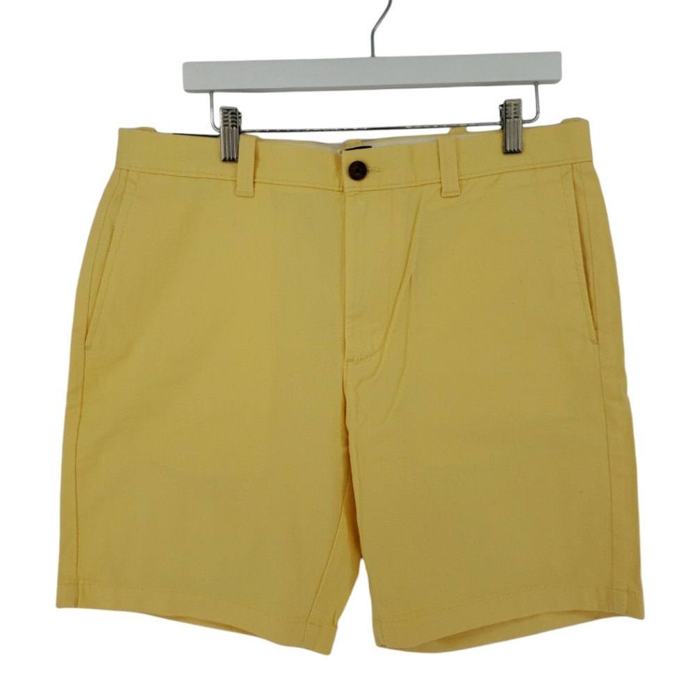 J. Crew Factory NWT Shorts Size 34 Yellow Flat Front 9" Inseam